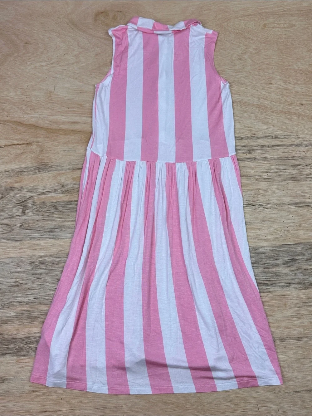 H&M Kids Pink and White Striped Collared Dress